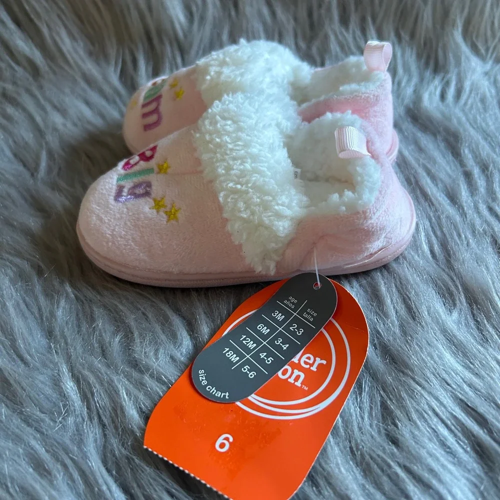 Wonder Nation Slippers Toddler Girl Size 6 